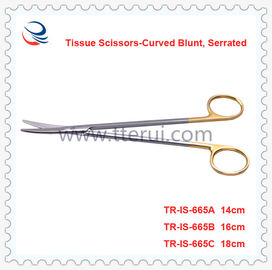 Tissue Scissors-curved blunt, serrated TR-IS-665A