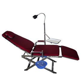 Portable dental chair with full folding (Red) TR-PDC-500R,Cold light uses LED spotlight (3V, 50W)