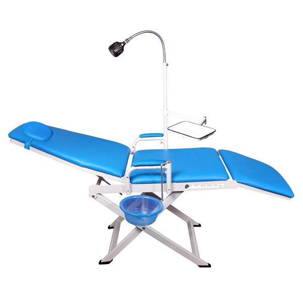 Portable dental chair with full folding (blue) TR-PDC-500B,Cold light uses LED spotlight (3V, 50W)